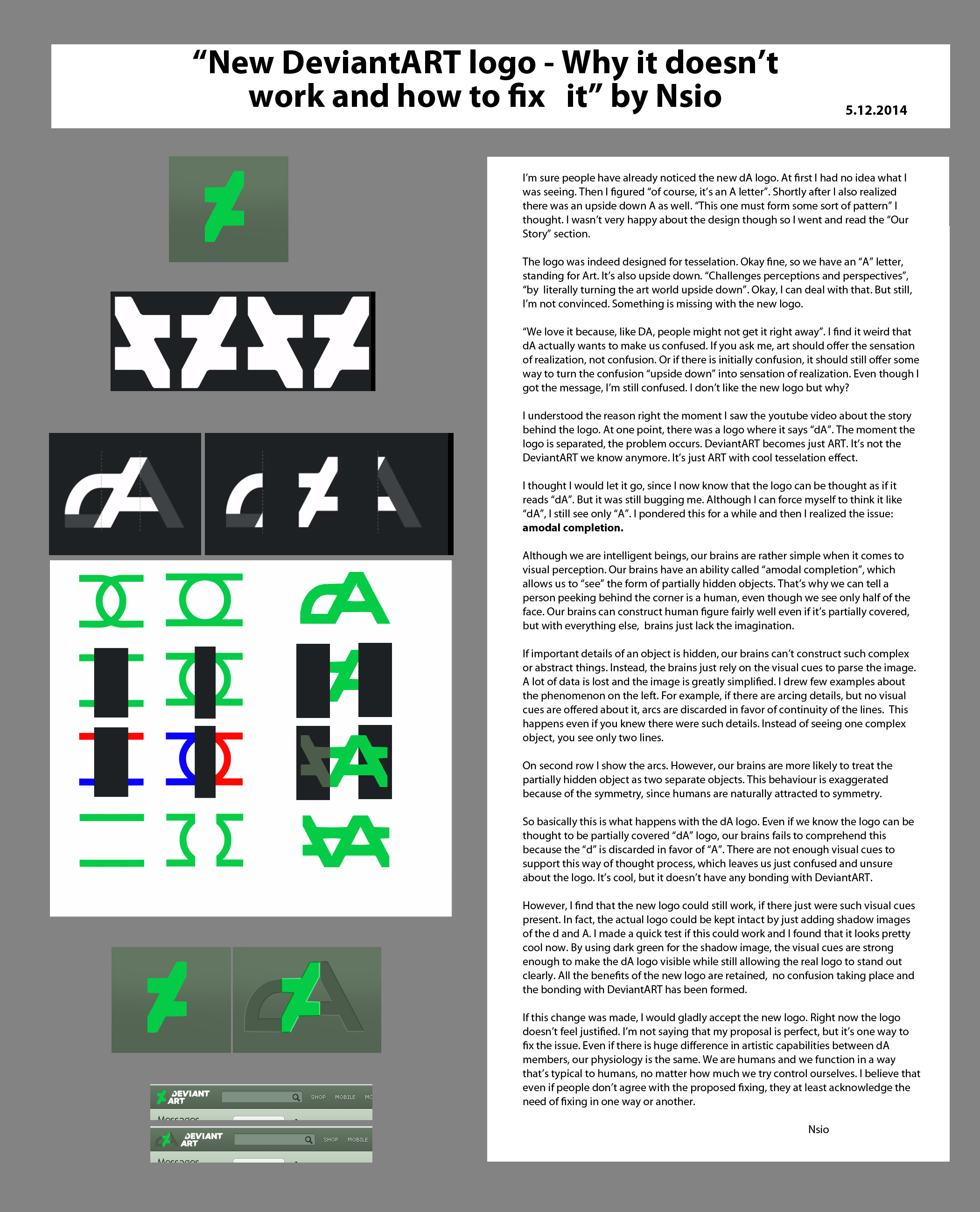 How Nsio would fix the new deviantART logo