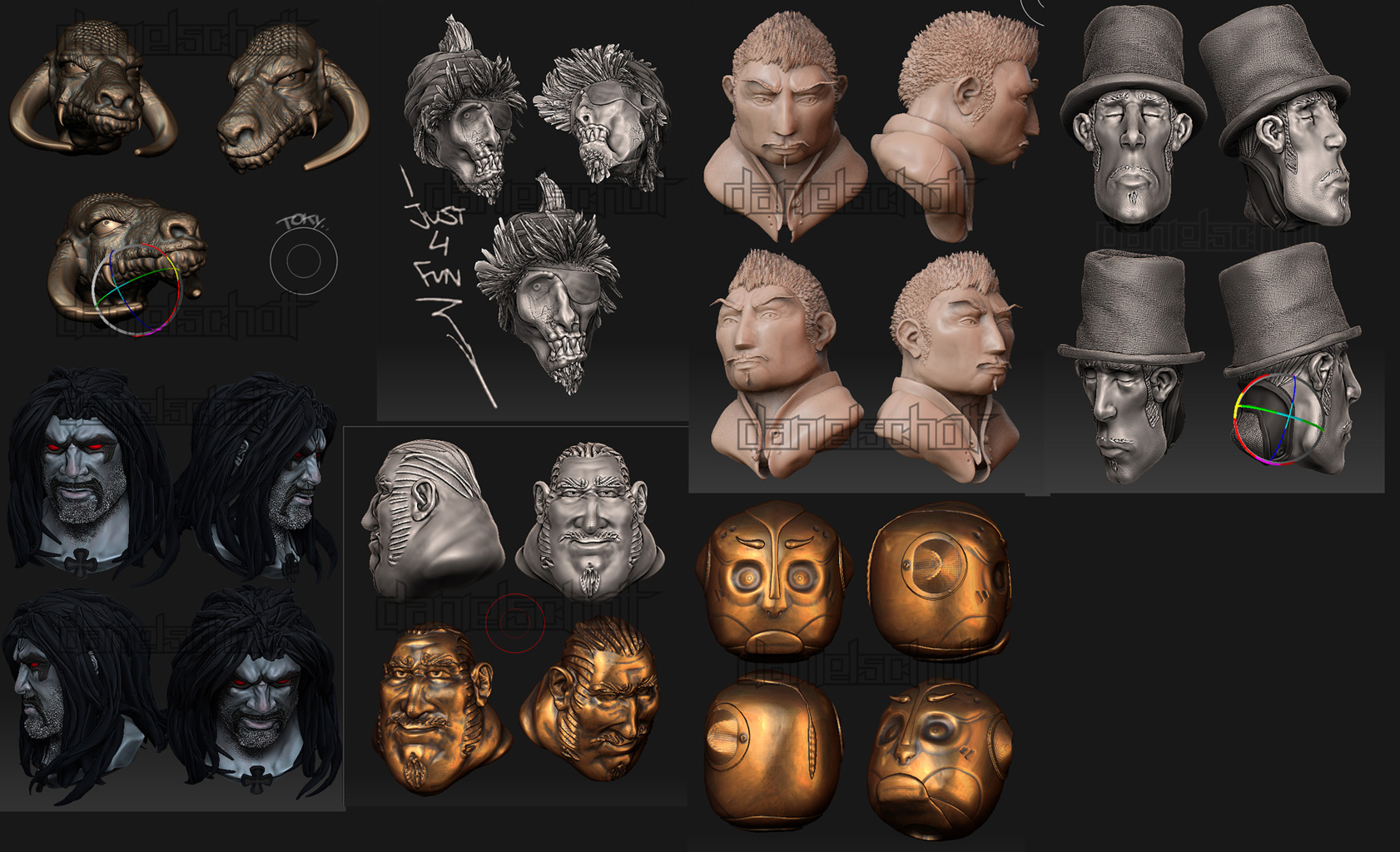 1 hour zbrush heads