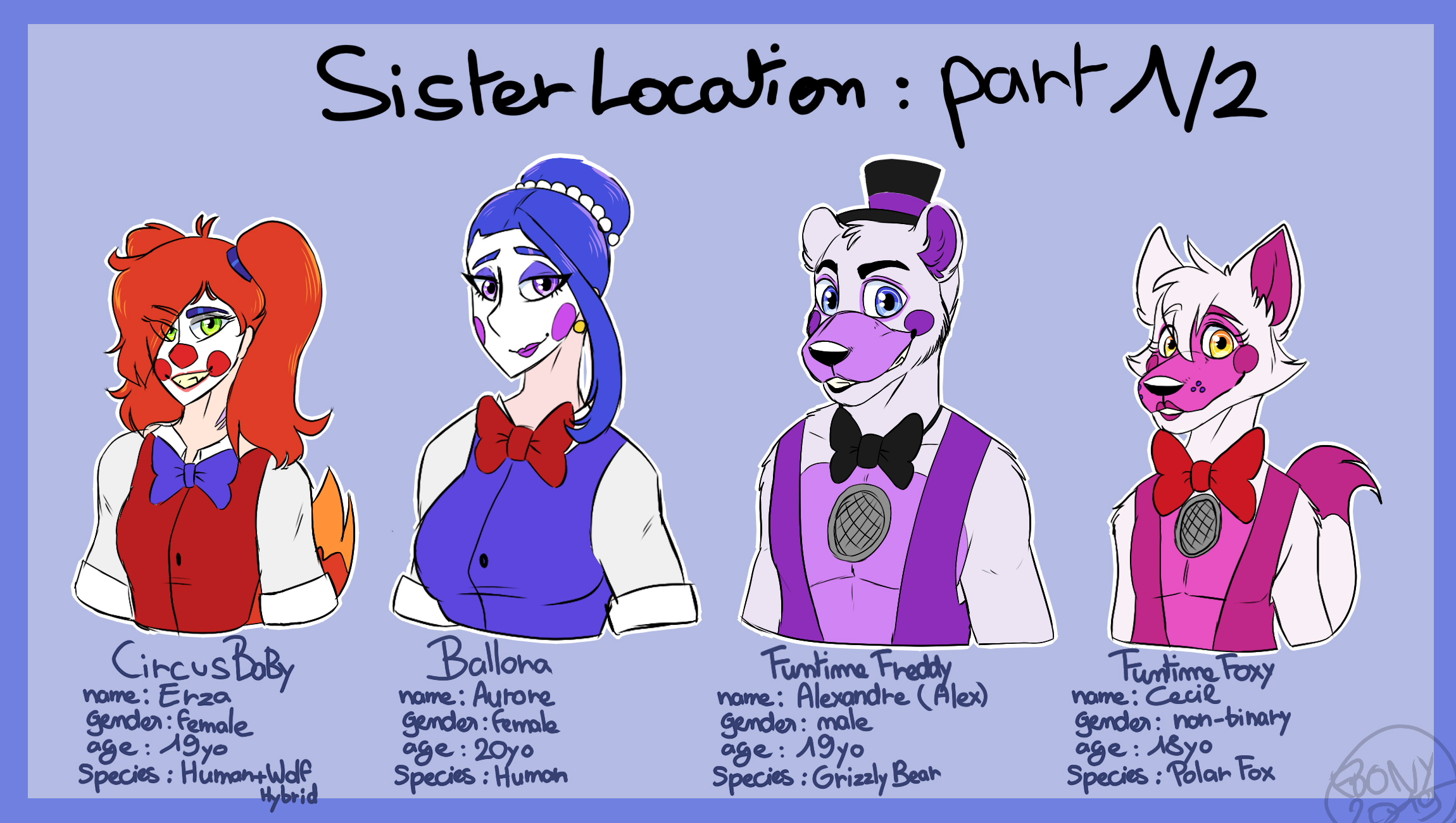 Sister Location Characters By Funtime Mangle Dahetb2 Five Nights At Freddy S Photo 39994085 Fanpop
