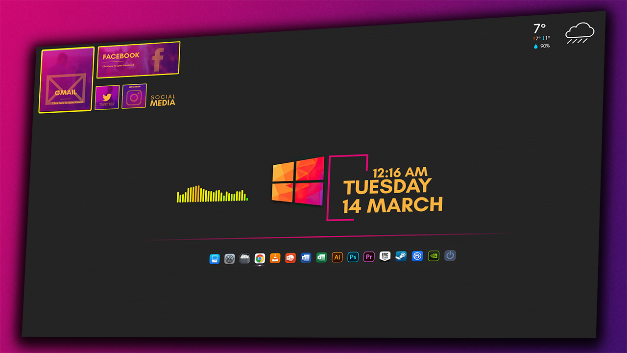 Windows desktop made to look cooler and awesome.