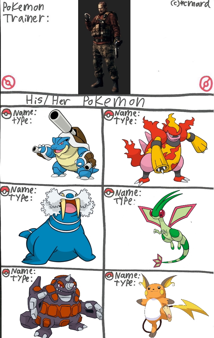 Barry Burtons pokemon team