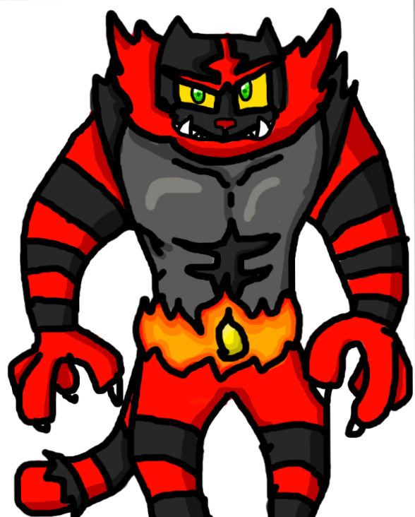 Incineroar by SquirmsDWorms on DeviantArt