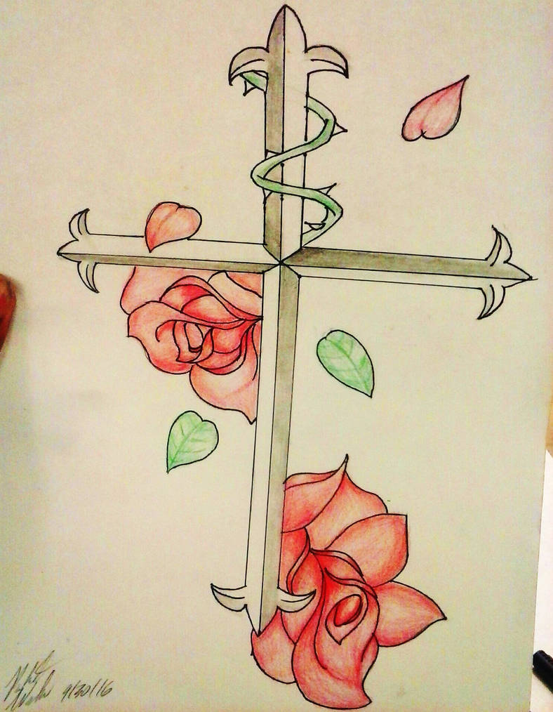 crossed rose by pantherxlt on DeviantArt