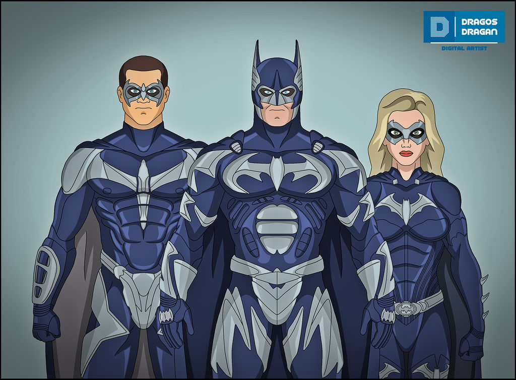 Batfamily - Ice Suits (Batman and Robin - 1997) by DraganD on DeviantArt