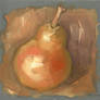 Pear, oil painting