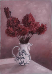 Flowers still life, oil painting by secemolados