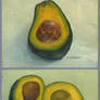 Avocado studies ,still life oil paintings