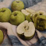 Six Pack Apples - Oil painting