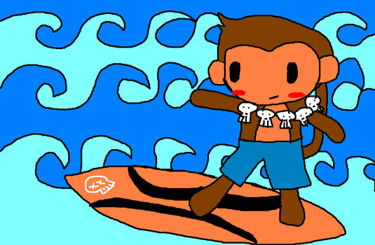 monkey surfer