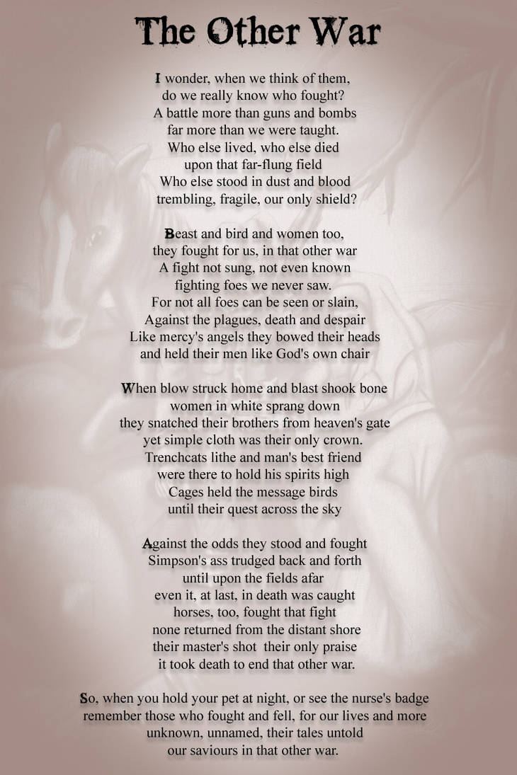 The Other War -poem by thereisnosaurus