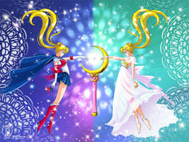 SAILOR MOON and PRINCESS SERENITY