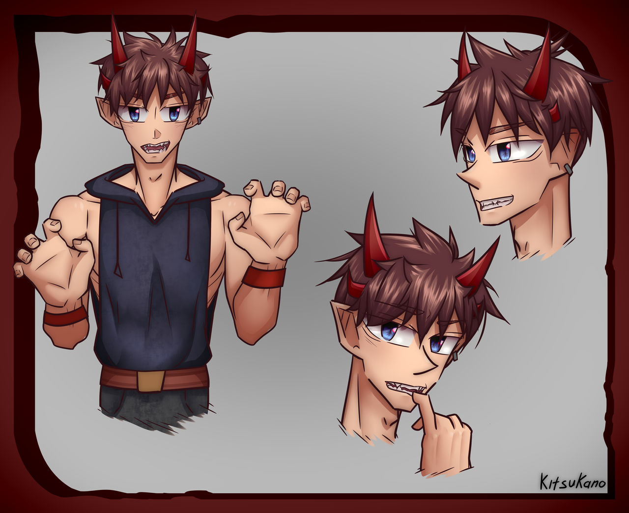 Demon guy by Kitsukano on DeviantArt