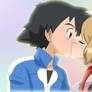 Satoshi / Ash and Serena Kiss