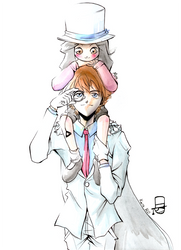 Kaito Kid and Meg by RomAttack