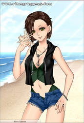 Fem!Trowa at the Beach