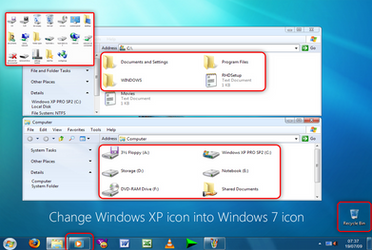 Windows XP icon into Windows 7