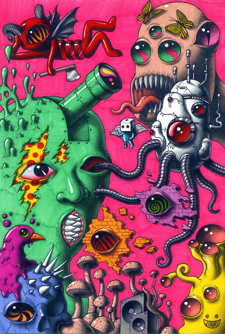 Кислотный рисунок. Психоделика Джимми Алонзо. Кислотный Майк Sierra 7 арт. Психоделические рисунки. Психоделические грибы.