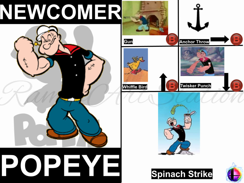 Popeye Smash Bros Moveset by RamosArtStation on DeviantArt