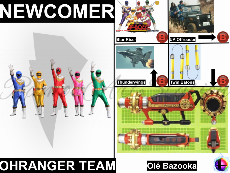 Oh Ranger Team Ohranger Team Smash Bros Moveset by RamosArtStation on DeviantArt