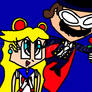 Sailor Peach and Tuxedo Mario