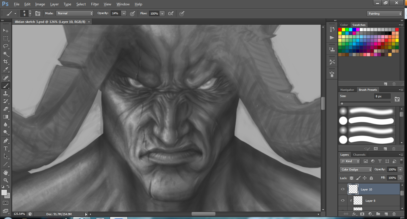 Daily Sketch(ish?): Illidan Deets