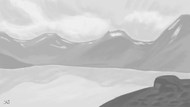 Landscape Sketch - Mountain Lake