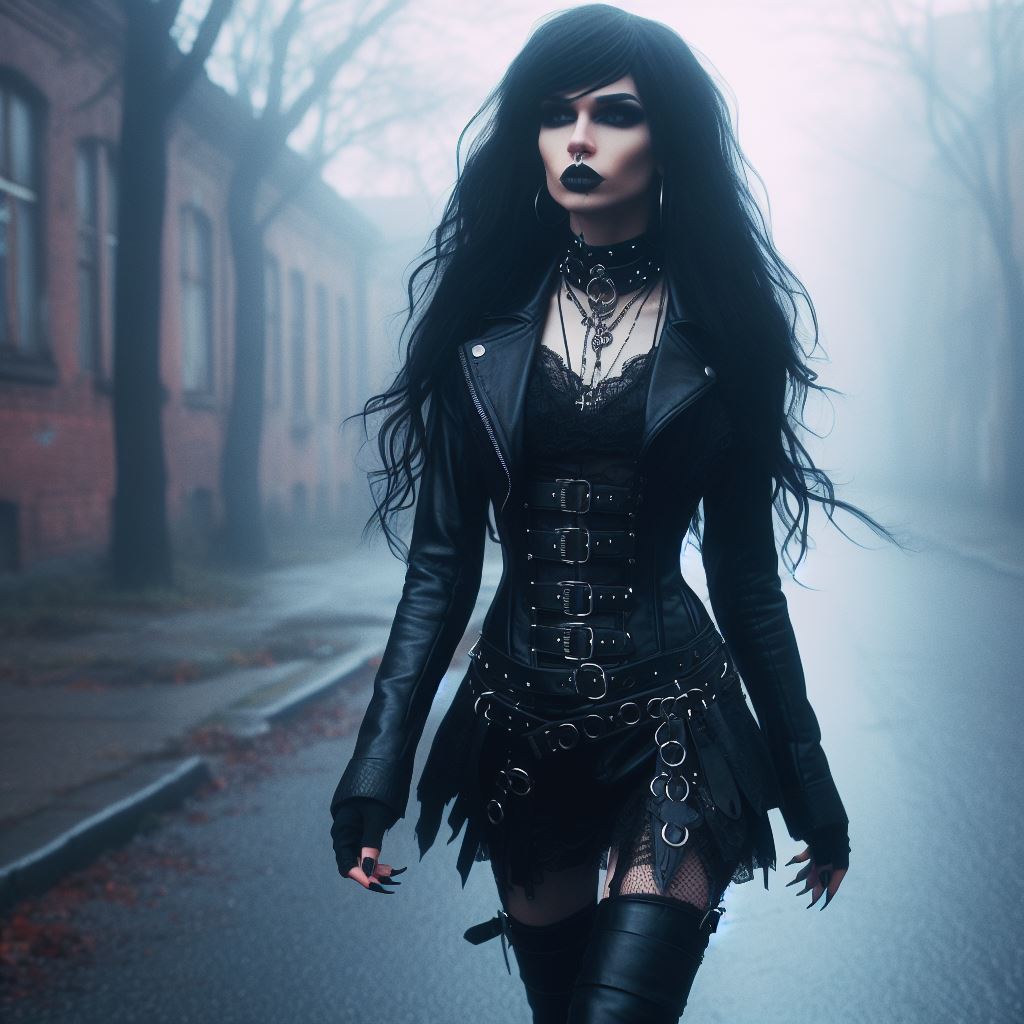 Trans Goth Girl in Fog by MommyBex on DeviantArt