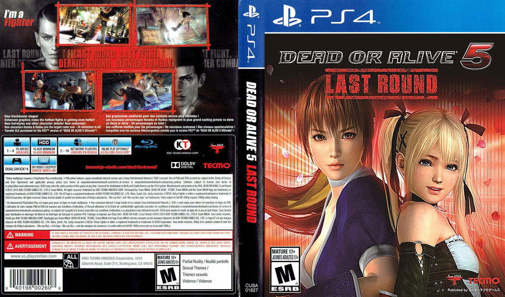Salida persecucion incompleto Dead or Alive 5 Last Round PS4 Custom Cover by KyleKatarn1980 on DeviantArt