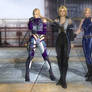 3D Blonde Female Fighters Trio