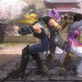 Helena and Kokoro Tag throw Ayane in DOA5