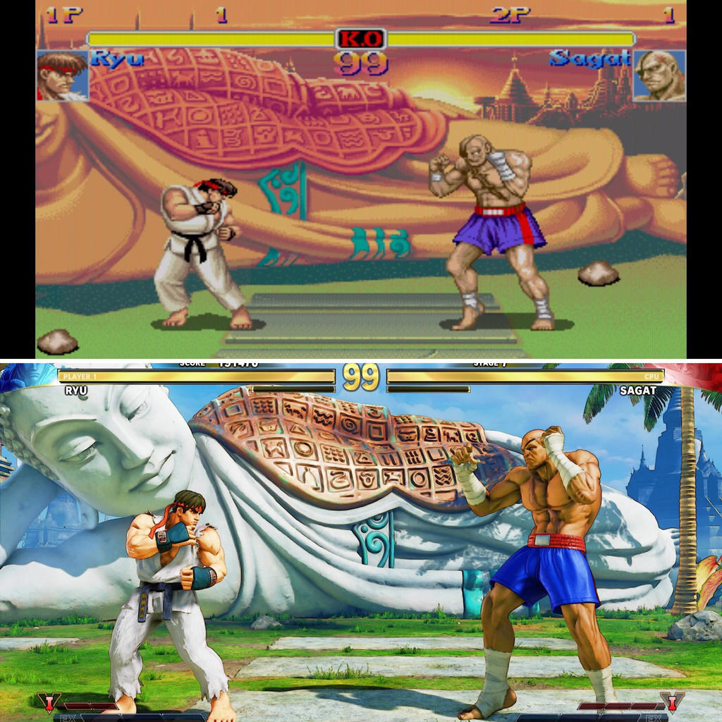 Ryu vs Sagat - Street Fighter II V (1080p HD) 