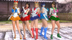 Sailor Guardians in Dead or Alive 5 Last Round