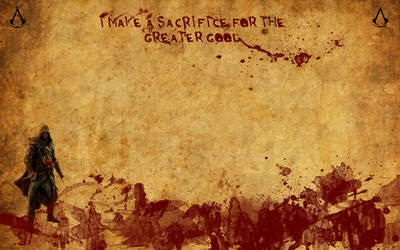 Bloody Parchment Ezio Wallpaper