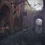 Victorian Murder Concept - Victorian London Street