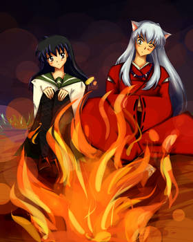 Inuyasha and Kagome: Fire