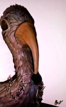 Digital paint of Bird Sculpture