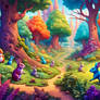 Colorful forest