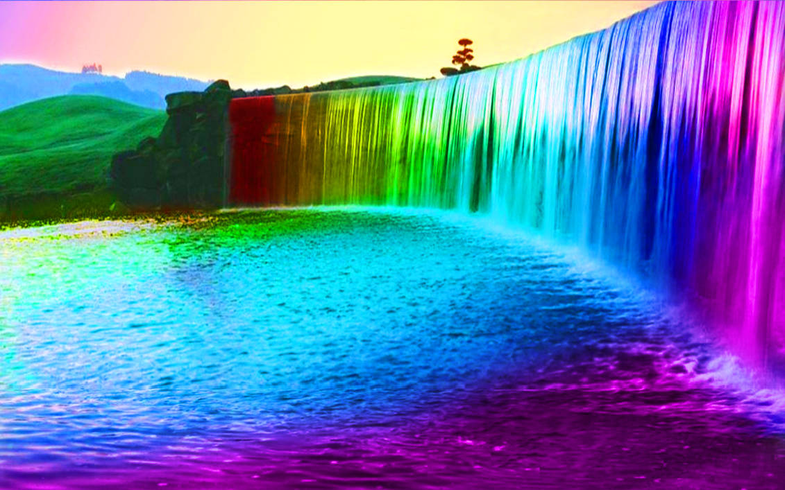 Colorful Waterfall Wallpaper by zenmanorg on DeviantArt