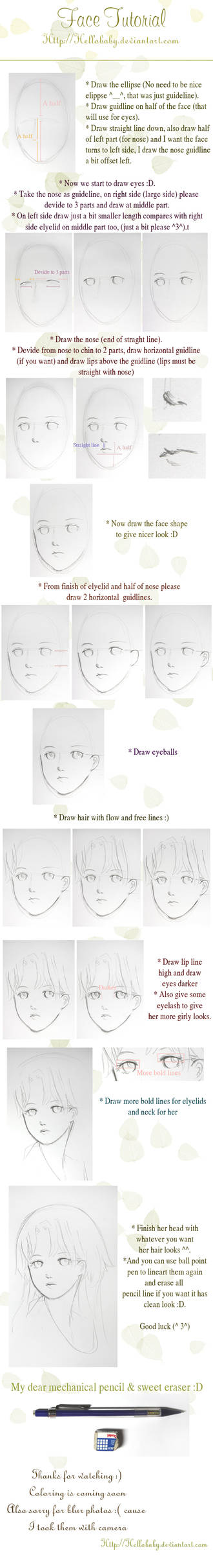 Face tutorial by Hellobaby