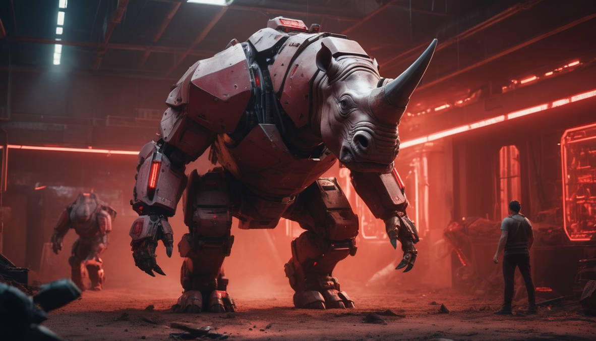 Giant-rhino-mech-with-red-color-and-red-light-two by MechAI88 on DeviantArt