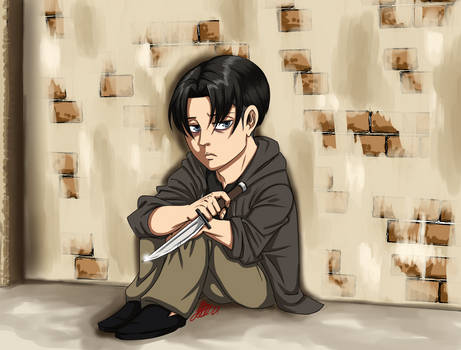 Young Levi With Knife