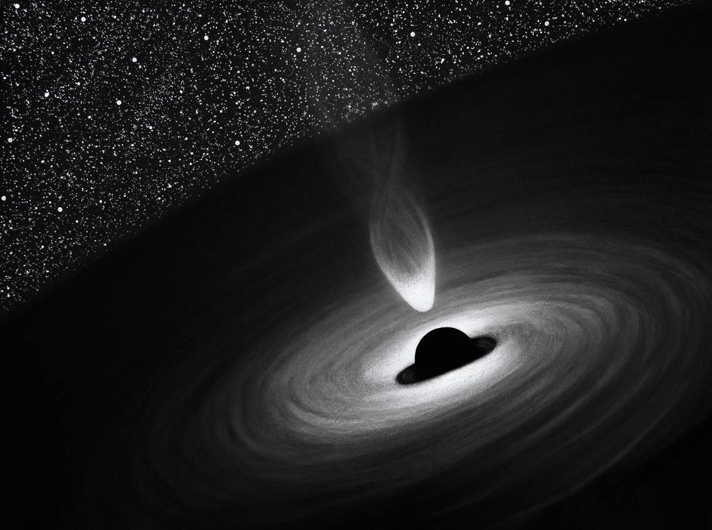 Black Hole Charcoal Drawing by CaseyNealArtwork on DeviantArt
