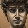 Statue of David - Charcoal Drawing