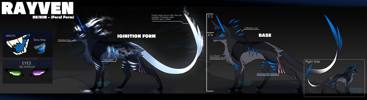 Rayven Reference Feral Form by Kraeyola on DeviantArt