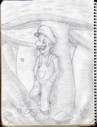 Luigi at Mushrooms