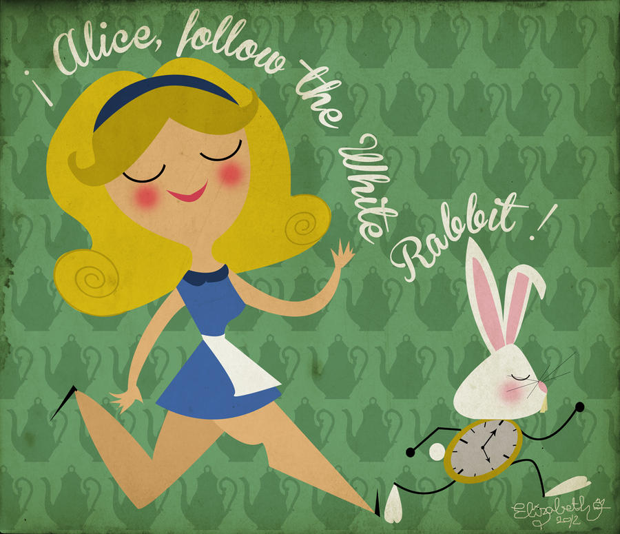 Alice Following Rabbit Alice, follow the White Rabbit! by CucumberCake on DeviantArt