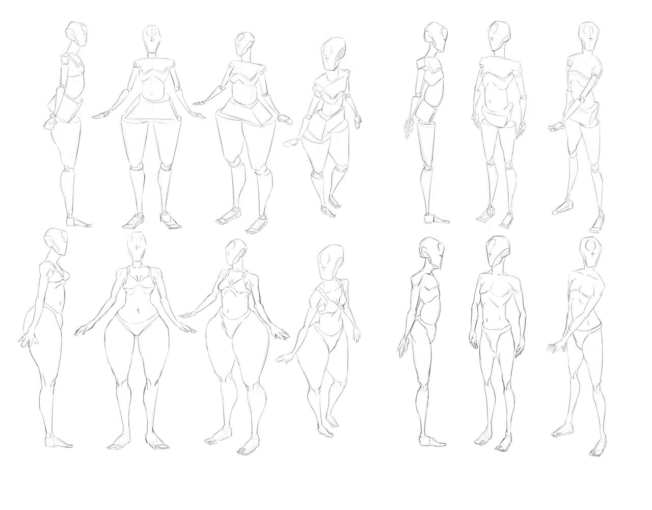 Body Types Practice Body types practice by Caremyr on DeviantArt