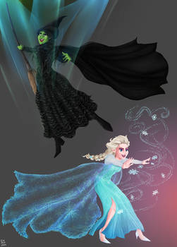 Elsa and Elphaba