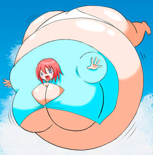 Ballooned Woman Floating