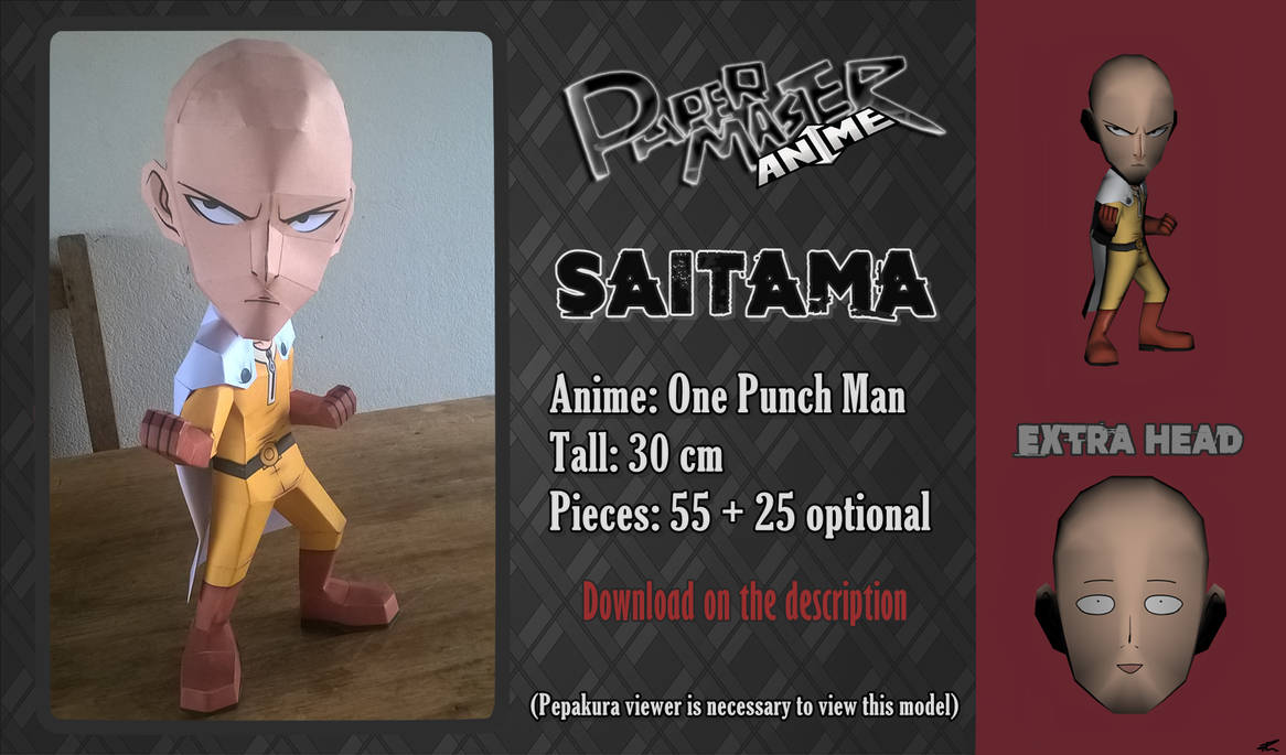 Chibi Papercraft - Saitama (One Punch Man!) by RavaMaster